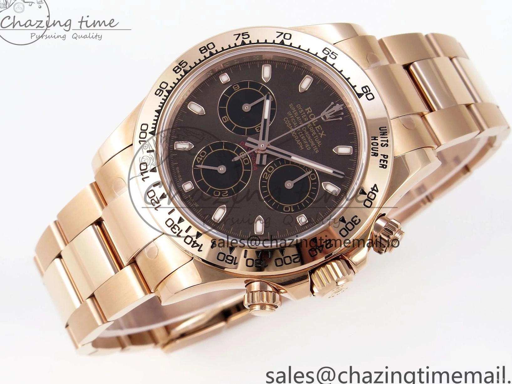 MiroTime 0302 Daytona 116505 KING 1:1 Best Edition Chocolate Dial on RG Bracelet SH OdorResistant 1932